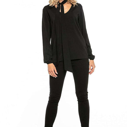 Elegant Chiffon Top with Stylish Tie Accent - Très Elite