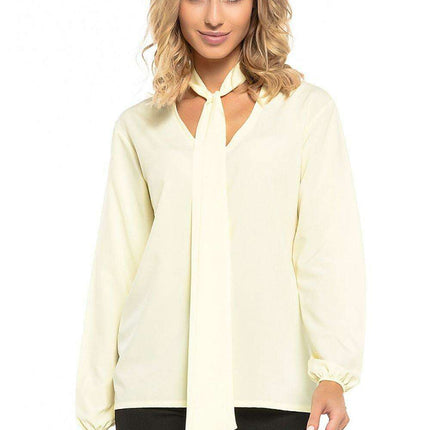 Elegant Chiffon Top with Stylish Tie Accent - Très Elite