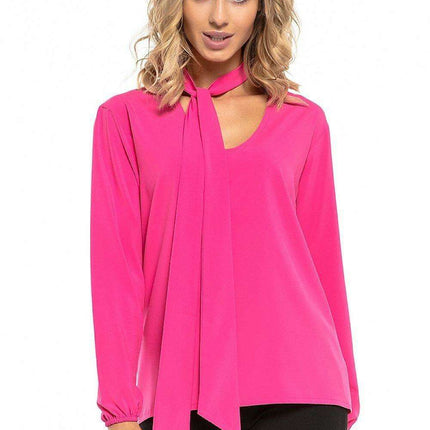 Elegant Chiffon Top with Stylish Tie Accent - Très Elite