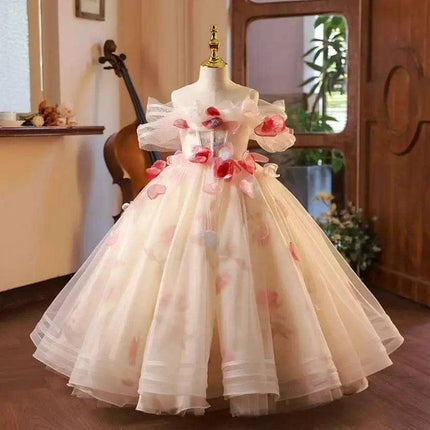Elegant Children's Appliqued Evening Gown for Special Occasions - Très Elite