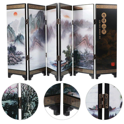 Elegant Chinese-Inspired Folding Room Divider..