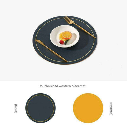 Elegant Circular PVC Leather Dining Placemats for a Luxurious Table Setting