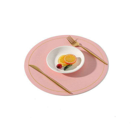 Elegant Circular PVC Leather Dining Placemats for a Luxurious Table Setting