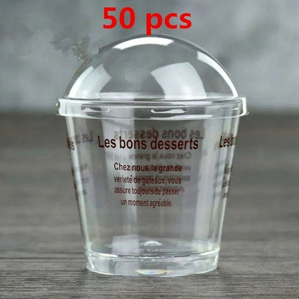 Elegant Clear Dessert Cup Collection with Lids and Scoops - Perfect for Ice Cream, Yogurt, and Mousse - Très Elite