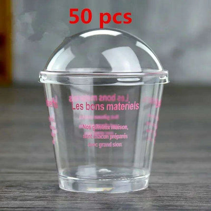 Elegant Clear Dessert Cup Collection with Lids and Scoops - Perfect for Ice Cream, Yogurt, and Mousse - Très Elite