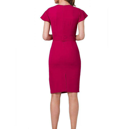 Elegant Cocktail Dress with Embellished Fabric Overlay - Très Elite