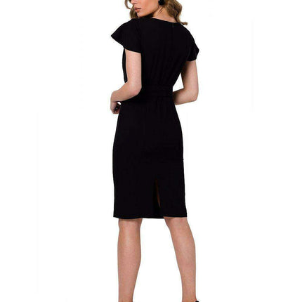 Elegant Cocktail Dress with Embellished Fabric Overlay - Très Elite