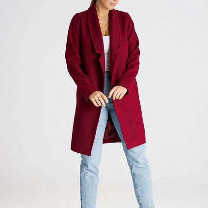 Elegant Collared Coat with Belt Option - Très Elite