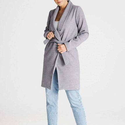 Elegant Collared Coat with Belt Option - Très Elite