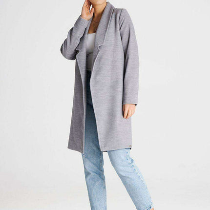 Elegant Collared Coat with Belt Option - Très Elite