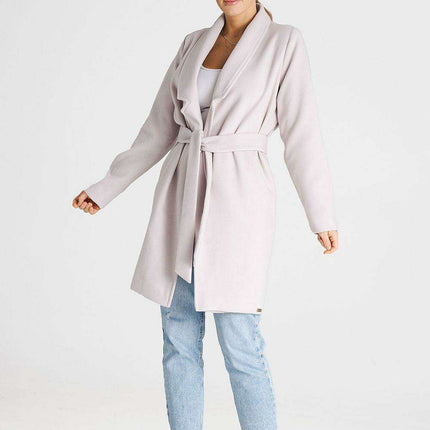 Elegant Collared Coat with Belt Option - Très Elite
