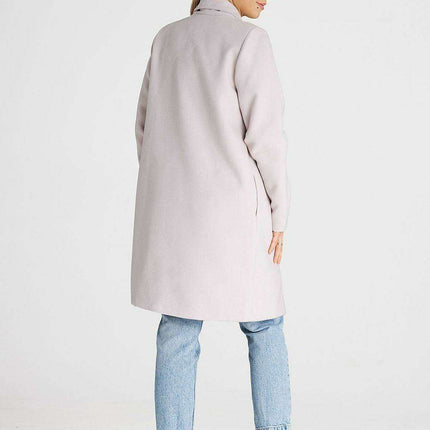 Elegant Collared Coat with Belt Option - Très Elite