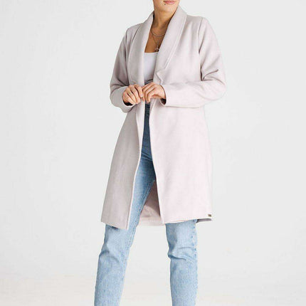 Elegant Collared Coat with Belt Option - Très Elite