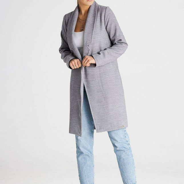 Elegant Collared Coat with Belt Option