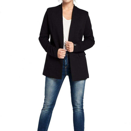 Elegant Collared Knit Jacket by BeWear - Très Elite