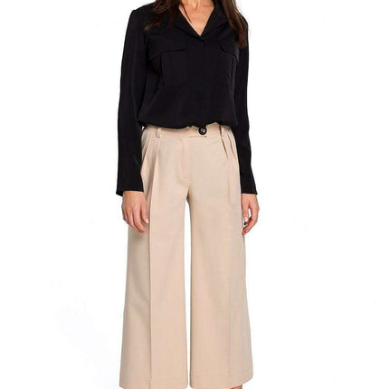 Elegant Comfort Women's Tailored Culottes Trousers - Très Elite