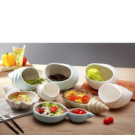 Elegant Conch-Inspired Ceramic Dinner Plate for Stylish Dining - Très Elite