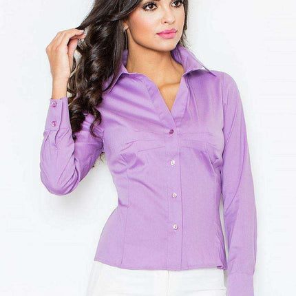 Elegant Cotton Blend Long Sleeve Shirt - The Perfect Blend of Style and Comfort - Très Elite
