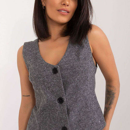 Elegant Cotton Blend Women's Waistcoat - Très Elite