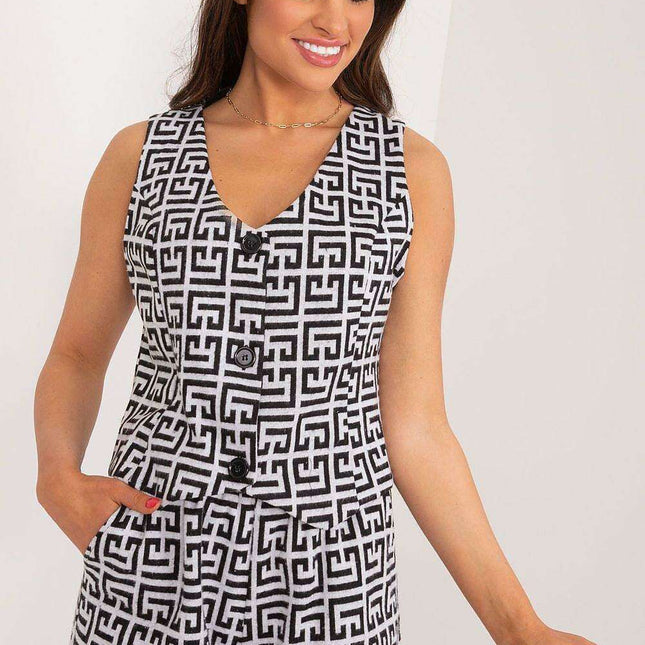 Elegant Cotton Blend Women's Waistcoat