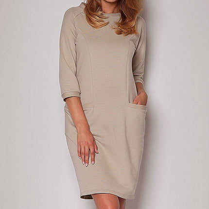 Elegant Cotton Daydress with Boat Neck – Perfect for Every Event - Très Elite