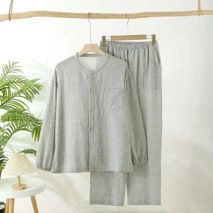 Elegant Cotton Gauze Sleepwear Set - Luxurious Loungewear for Couples - Très Elite