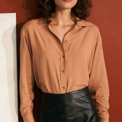 Elegant Cotton Long Sleeve Button Up Shirt By Nife Elite - Très Elite