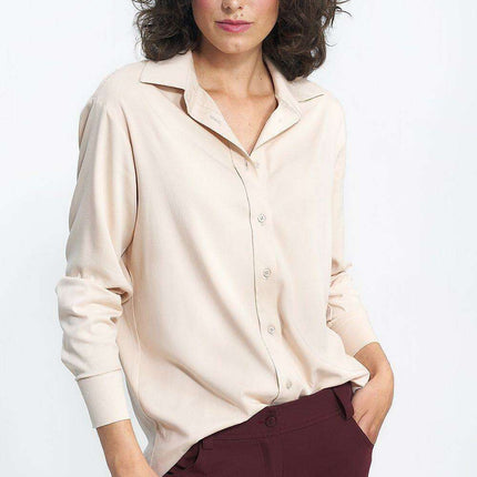 Elegant Cotton Long Sleeve Button Up Shirt By Nife Elite