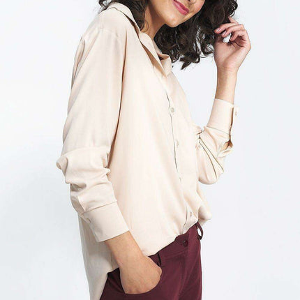 Elegant Cotton Long Sleeve Button Up Shirt By Nife Elite - Très Elite
