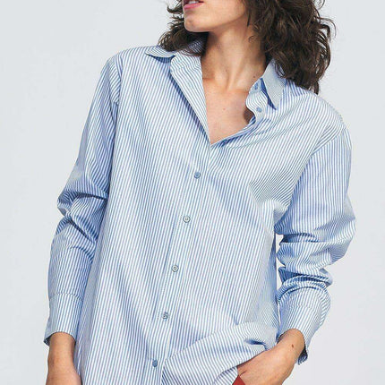 Elegant Cotton Long Sleeve Button Up Shirt By Nife Elite - Très Elite