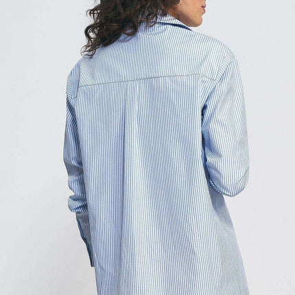 Elegant Cotton Long Sleeve Button Up Shirt By Nife Elite - Très Elite