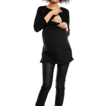 Elegant Cotton Maternity & Nursing Tunic - The Perfect Fusion of Style and Comfort for Moms - Très Elite