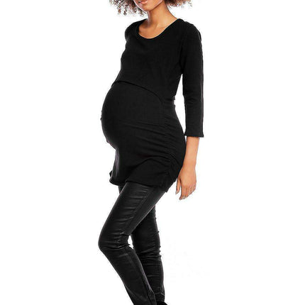 Elegant Cotton Maternity & Nursing Tunic - The Perfect Fusion of Style and Comfort for Moms - Très Elite