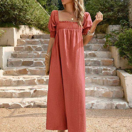 Elegant Cotton Maxi Skirt with Distinctive Collar Detail - Très Elite