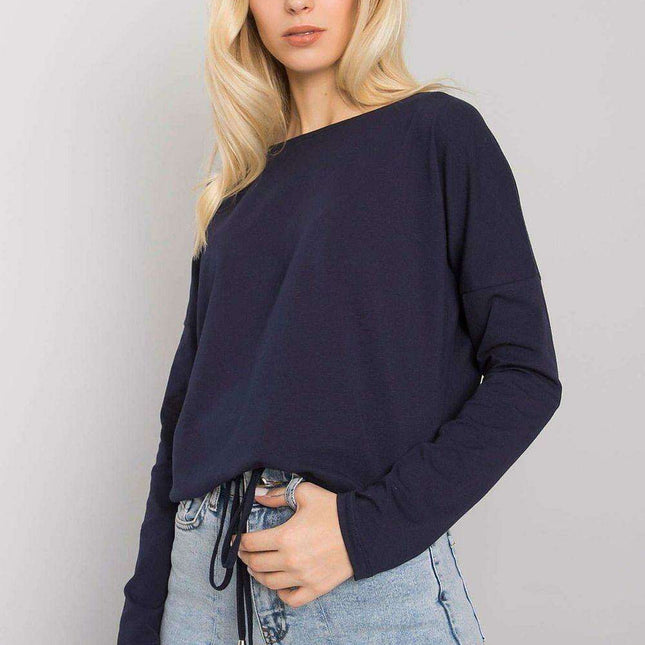 Elegant Cotton Top with Trendy Tie Accent