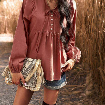 Elegant Cotton V-neck Blouse: A Fusion of Style and Comfort - Très Elite