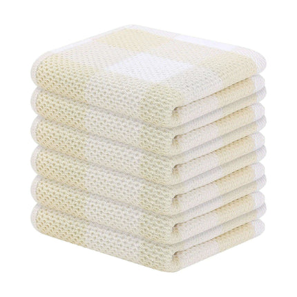 Elegant Cotton Waffle Weave Kitchen Towel and Scrubbing Pad Collection..