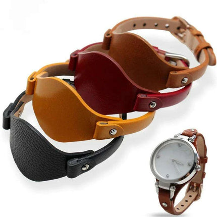 Elegant Cowhide Leather Watch Straps with Rose Steel Buckle - A Luxurious Women's Accessory - Très Elite