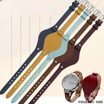 Elegant Cowhide Leather Watch Straps with Rose Steel Buckle - A Luxurious Women's Accessory - Très Elite