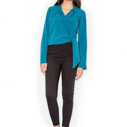 Elegant Crepe Waist-Tie Blouse - Très Elite