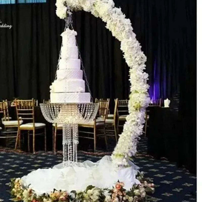 Elegant Crystal Chandelier Cake Swing Arch for Unforgettable Celebrations