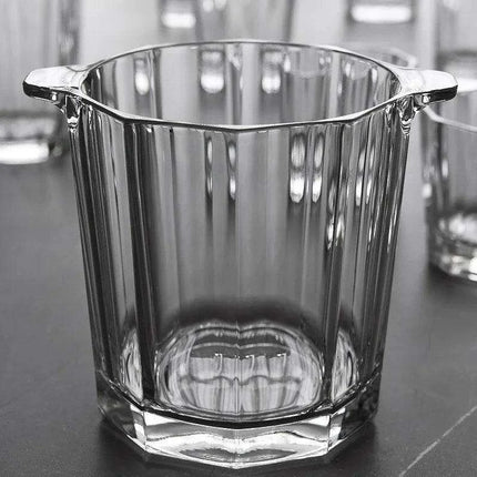 Elegant Crystal Wine Chiller with Champagne Holder - Premium Ice Bucket for Events and Gatherings - Très Elite