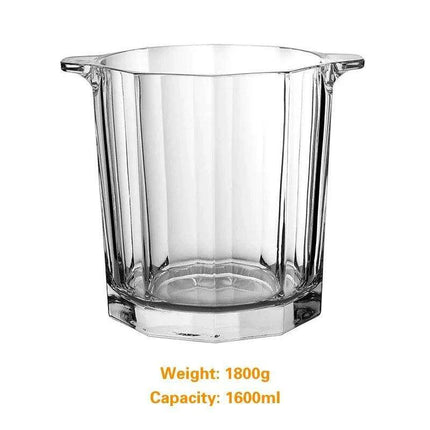 Elegant Crystal Wine Chiller with Champagne Holder - Premium Ice Bucket for Events and Gatherings - Très Elite