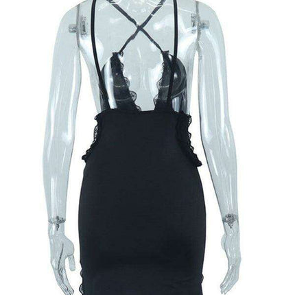 Elegant Curvy Fit Lace-Detail Bodycon Dress - Très Elite