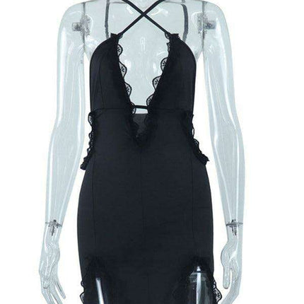 Elegant Curvy Fit Lace-Detail Bodycon Dress - Très Elite