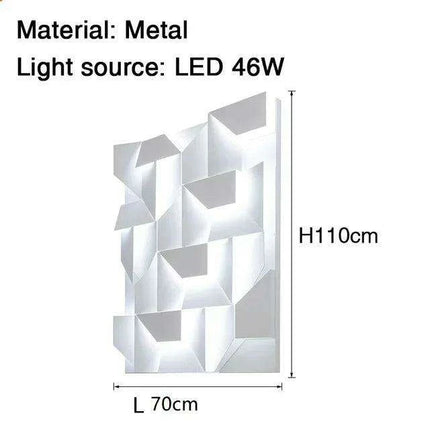 Elegant Customizable 3D Wall Sconce with Adjustable Brightness - Select Your Ideal Size- Très Elite- Très Elite