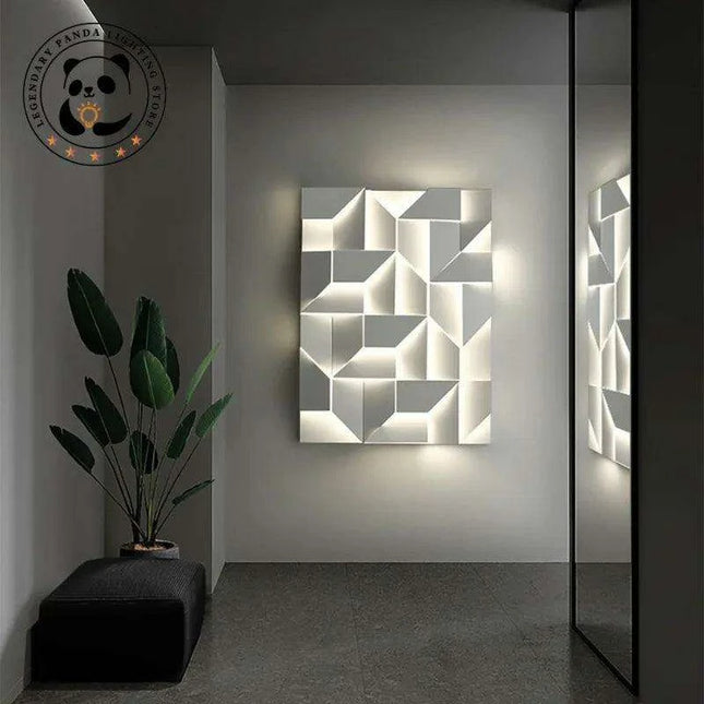 Elegant Customizable 3D Wall Sconce with Adjustable Brightness - Select Your Ideal Size