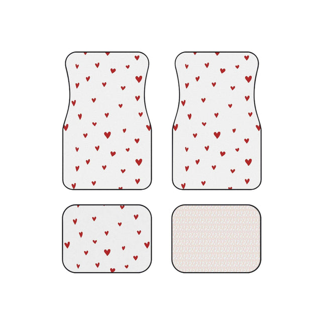 Elegant Customizable Heart Shaped Car Mats - Luxury Edition