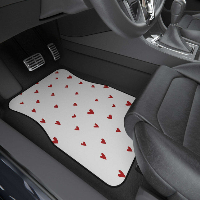 Elegant Customizable Heart Shaped Car Mats - Luxury Edition