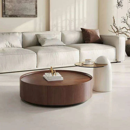 Elegant Customizable Round Wood Coffee Table for Luxurious Home Interiors - Très Elite